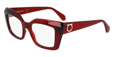 Ferragamo Sf3008 Women's Glasses, Red, Size 50