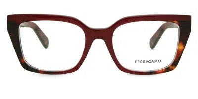 Ferragamo Sf3010 Women's Glasses, Burgundy, Size 52