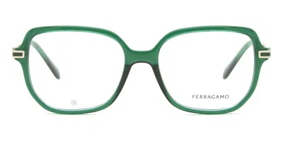 Ferragamo Sf3012 317 Women's Glasses Green Size 53 - Free Lenses - Blue Light Block Available
