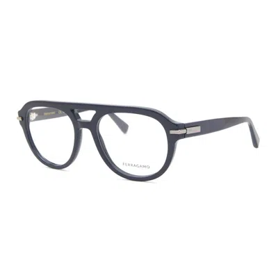 Ferragamo Sf3016 414 Blue 54mm In Transparent