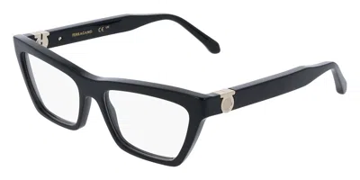Ferragamo Sf3021 Women's Glasses, Black, Size 54
