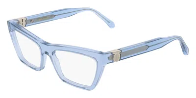 Ferragamo Sf3021 Women's Glasses, Blue, Size 54