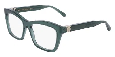 Ferragamo Sf3022 Women's Glasses, Green, Size 53
