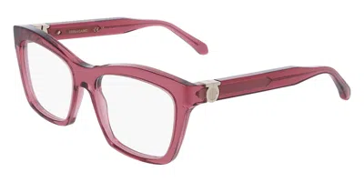 Ferragamo Sf3022 Women's Glasses, Red, Size 53