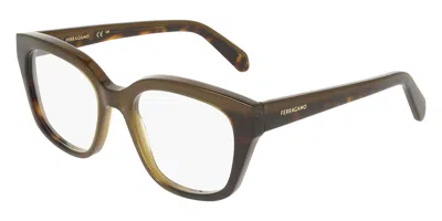 Ferragamo Sf3023 Women's Glasses, Brown, Size 51