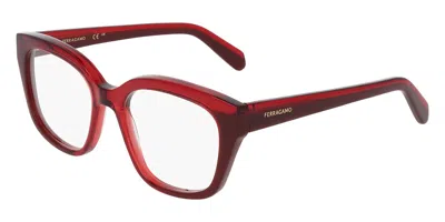 Ferragamo Sf3023 Women's Glasses, Red, Size 51