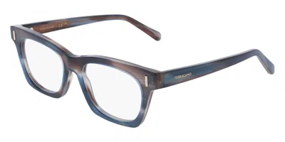 Ferragamo Sf3025 Women's Glasses, Blue, Size 51