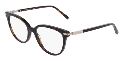 Ferragamo Sf3026 Women's Glasses, Tortoiseshell, Size 52 In Brown
