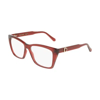 Ferragamo Sf3030e616 Red Acetate Eyeglasses