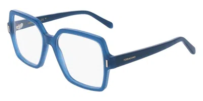 Ferragamo Sf3031 Women's Glasses, Blue, Size 56