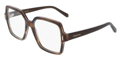 Ferragamo Sf3031 Women's Glasses, Brown, Size 56
