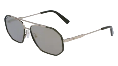 Pre-owned Ferragamo Sf303sl 726 Gold/dark Green 60/15/140 Male Sunglasses