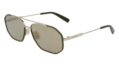 Pre-owned Ferragamo Sf303sln 726 Gold/dark Green 60/15/140 Male Sunglasses