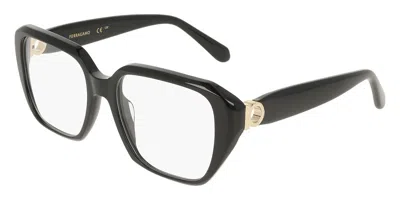 Ferragamo Sf3073 001 Women's Glasses Black Size 53 - Free Lenses - Blue Light Block Available In Gold