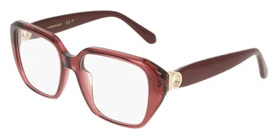 Ferragamo Sf3073 655 Women's Glasses Red Size 53 - Free Lenses - Blue Light Block Available In Pink