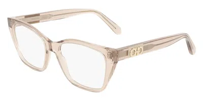 Ferragamo Sf3074 260 Women's Glasses Brown Size 54 - Free Lenses - Blue Light Block Available In White