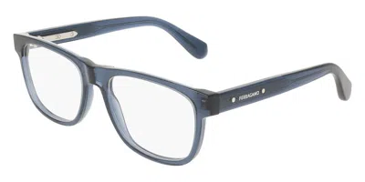 Ferragamo Sf3084 432 Men's Glasses Blue Size 56 - Free Lenses - Blue Light Block Available
