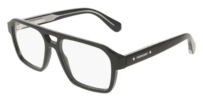Ferragamo Sf3085 001 Men's Glasses Black Size 55 - Free Lenses - Blue Light Block Available In Yellow