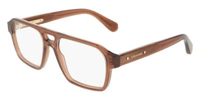 Ferragamo Sf3085 232 Men's Glasses Brown Size 55 - Free Lenses - Blue Light Block Available