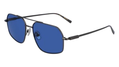 Pre-owned Ferragamo Sf313s 016 Dark Gun/blue 58/17/145 Male Sunglasses In Grey