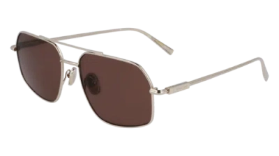 Pre-owned Ferragamo Sf313s 745 Gold/brown 58/17/145 Male Sunglasses