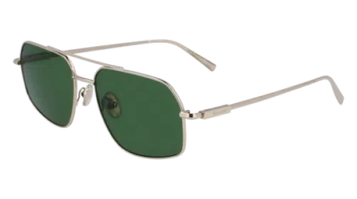 Pre-owned Ferragamo Sf313s 746 Light Gold/green 58/17/145 Male Sunglasses