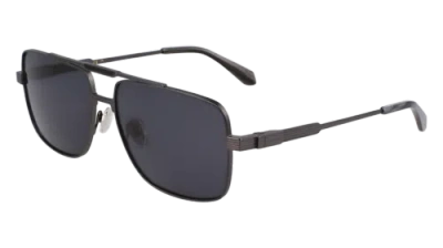 Pre-owned Ferragamo Sf318s 018 Matte Gunmetal 60/15/145 Male Sunglasses