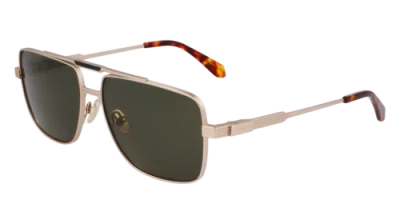 Pre-owned Ferragamo Sf318s 710 Matte Gold 60/15/145 Male Sunglasses