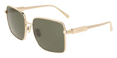 Ferragamo Sf330s 752 Occhiali Da Sole Oro Per Donna In Gold