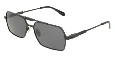 Ferragamo Sf332s 002 Occhiali Da Sole Neri Per Uomo In Metallic