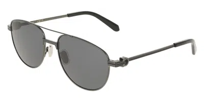 Ferragamo Sf345s 027 Men's Sunglasses Silver Size 56 In Gray