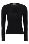 Ferragamo Shaped Neckline Sweater Sweaters And Cardigans Black