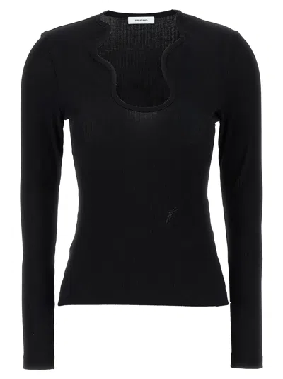 FERRAGAMO FERRAGAMO SHAPED NECKLINE SWEATER