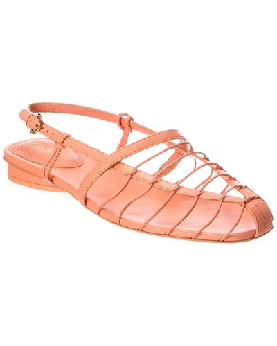 Ferragamo Shay Leather Sandal In Pink