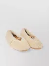 Ferragamo Shearling Ballet Flats With Faux Fur Texture