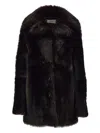 Ferragamo Shearling Coat In Brown