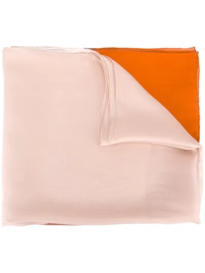Ferragamo Sheer Colour Drained Scarf In Neutrals