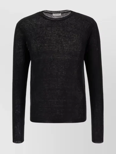 FERRAGAMO SHEER FABRIC RIBBED TEXTURE LONG SLEEVES