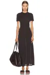 Ferragamo Sheer Long Dress In Black