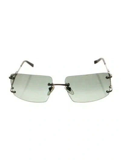Pre-owned Ferragamo Shield Gradient Sunglasses In Black