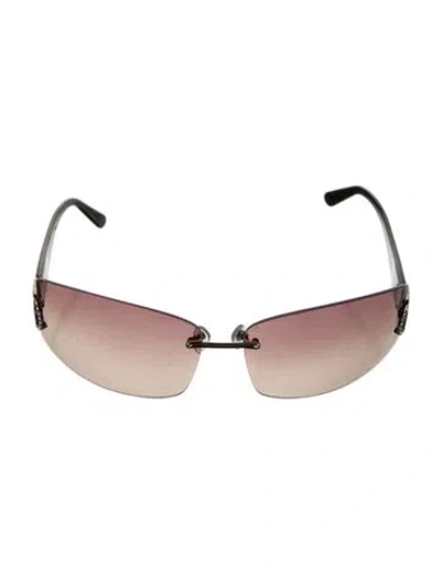 Pre-owned Ferragamo Shield Tinted Sunglasses In Black