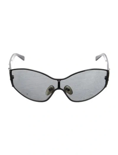 Pre-owned Ferragamo Shield Tinted Sunglasses In Black