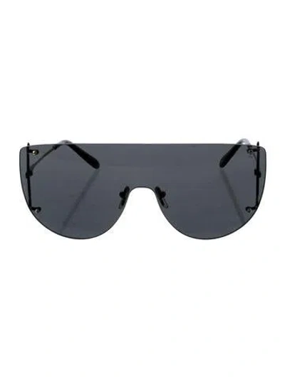 Pre-owned Ferragamo Shield Tinted Sunglasses In Gold