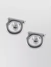 Ferragamo Shiny Round Stud Earrings Polished Finish In Pattern