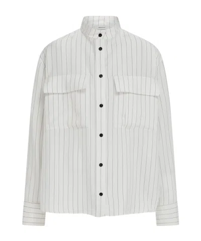 Ferragamo Shirt With Maxi Pocket Detail In White