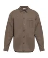 Ferragamo Oversized Button-up Shirt In Brown