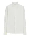 Ferragamo Shirt With Tonal Embroidered F In White