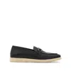 Ferragamo Cosimo Gancini Leather Loafers In Black