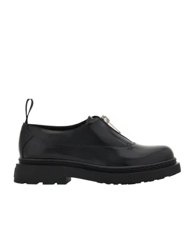 Ferragamo Shoe With Zipper In Black
