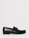Ferragamo Gancini Buckle Loafers In Black